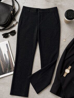 NYDJ Sculpt Her Classic Charcoal Grey Trouser Pants With Lift Tuck, Size 12